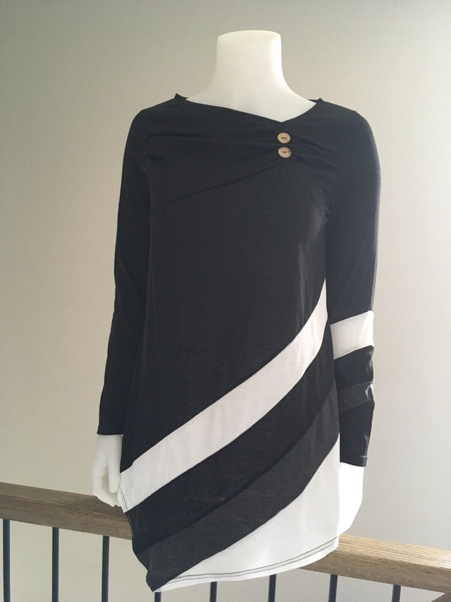 Black Grey & White Ladies Top in Women's - Tops & Outerwear in Kingston - Image 2