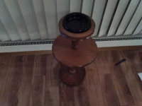 Vintage 2 Tiered Table Ashtray Solid Wood Mint Condition
