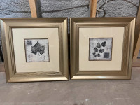 Set of 2 Leaf Wall Pictures