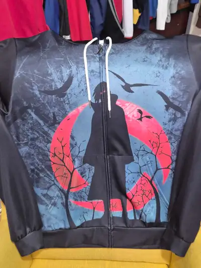 This hoodie has a full zip-up front with a dark depiction of Itachi Uchiha, from one of the greatest...