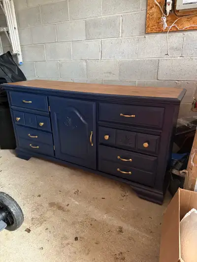 Natural Wood & Blue DRESSER, View more