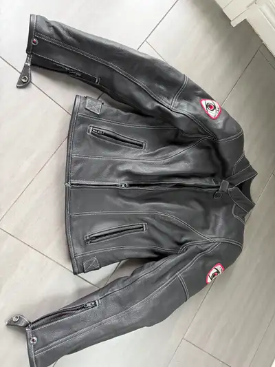 Women’s leather Motorcycle Jacket, size Medium, View more