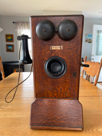 Antique Northern Telecom Crank wood  Phone