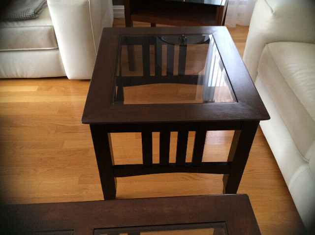 Magnifique table de salon/ Vitre et bois dans Tables basses  à Laval/Rive Nord - Image 2