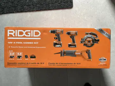Ridgid 18V 4-Tool Combo Kit, View more
