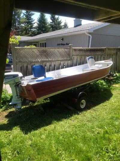 Boat has new paint inside and out.new wood on benches.trailer has new led lights and wiring.new rims...