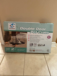 New double door pet crate 