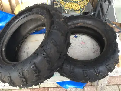 A pair of AT489 Carlisle AT26x8-14 front tires brand new with nibs still on them. No rims, tires onl...