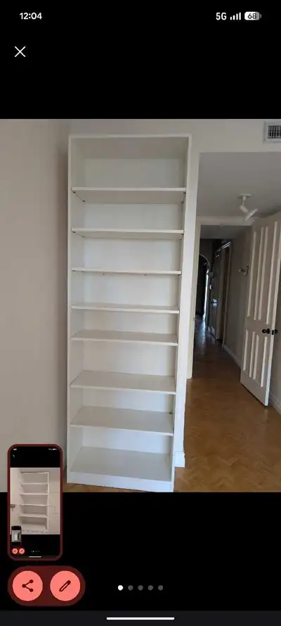 White Tall Bookshelf, View more
