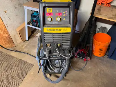 Welder comes with two cylinders, one is a CO2 mix, and the other is an argon mix. As well as the wel...