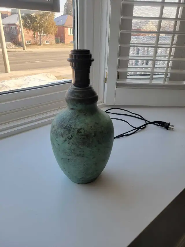 Vintage Ikea Green Verdigris Table Lamp.ikea. in Indoor Lighting & Fans in Hamilton - Image 3