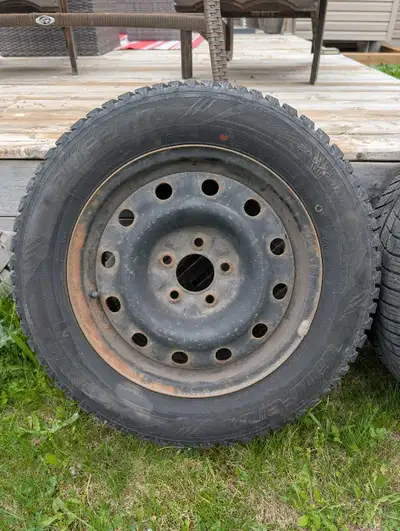 Selling two sets of winter tires, both mounted on steel rims, used for one and a half seasons~. Good...