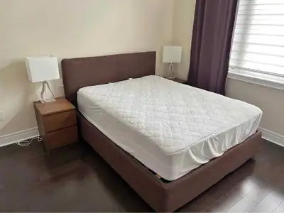 Never Used !!! Perfect Condition |  Queen Bed Frame & Mattress, View more