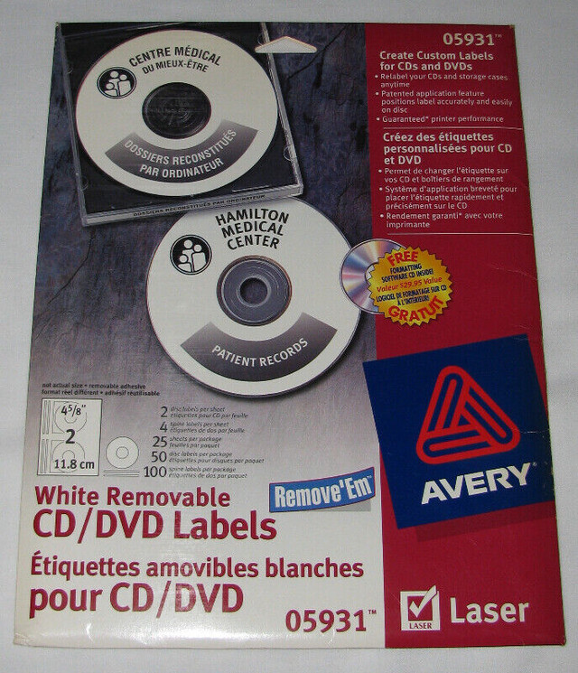 Assorted Avery Labels Addressing CD/DVD Audio Business Cards in Other Business & Industrial in Saint John - Image 3