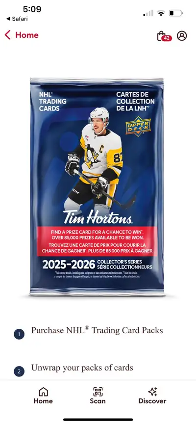 25/26 Tim Hortons Hockey card set, View more