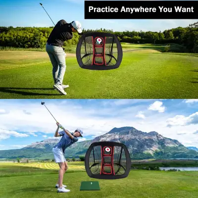 Golf Practice Net Golf Nets for Backyard with Target 1 Golf Mat, View more