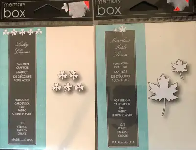 New Made in USA For use on Card stock, felt, fabric, shrink plastic Memory Box Dies Can Be Used In M...