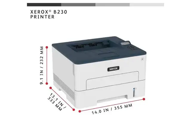 Xerox B230 Printer, Black and White_Blue Laser, Wireless