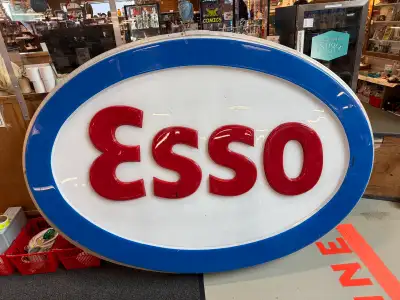 Large single sided plastic Esso sign , View more