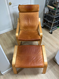 Ikea Poang Chair & Footstool