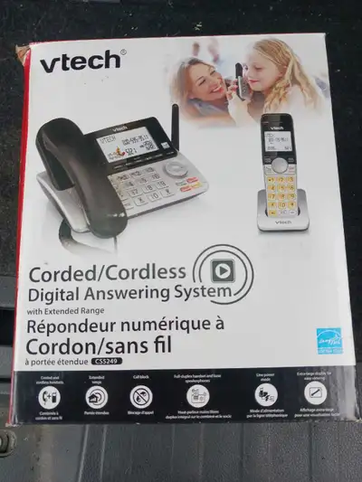 Vtech corded/cordless digital answering system, View more