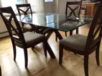 Glass dining room table for sale