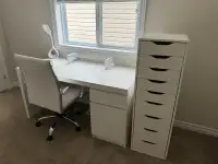 IKEA MALM desk with free chair and ALEX dresser