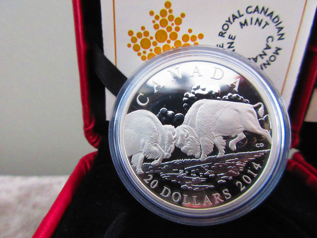 2014 THE BISON 4 x 1oz Silver Proof Coins Complete Set Canada in Arts & Collectibles in Calgary - Image 3