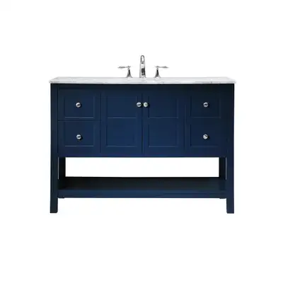 BRAND NEW 48'' Single Bathroom Vanity with Marble Top, View more