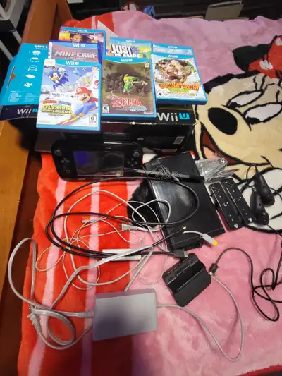 Wii U Video Game Console and 8 Games, View more