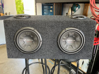 Pioneer car stereo, subwoofers, speakers, and amp