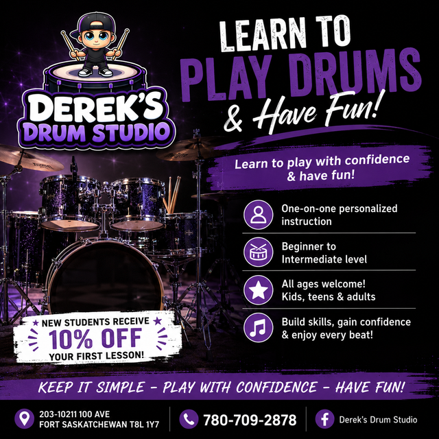 Derek's Drum Studio Open House Event518971449577973761
