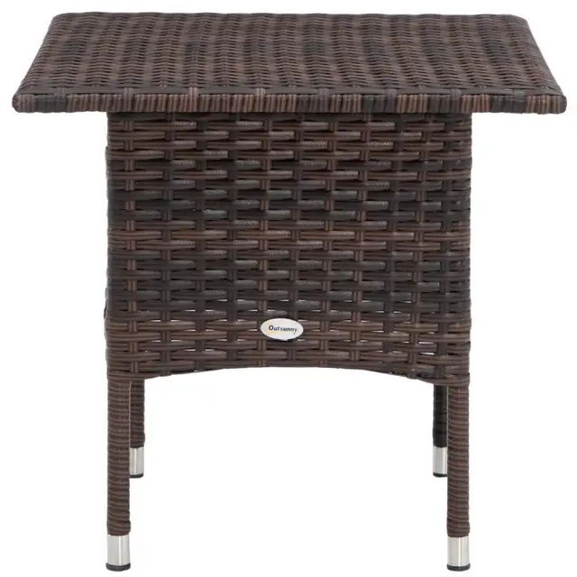 20" Patio Wicker Coffee Table, Mixed Brown  in Coffee Tables in Markham / York Region - Image 8