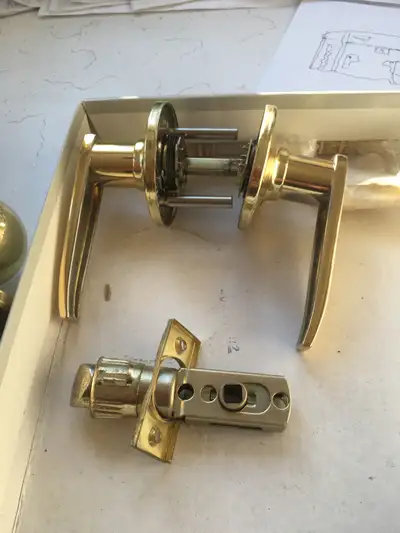 NEW Brass Door Handle set _$15., View more