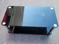 Black Glass and Chrome TV  Stand