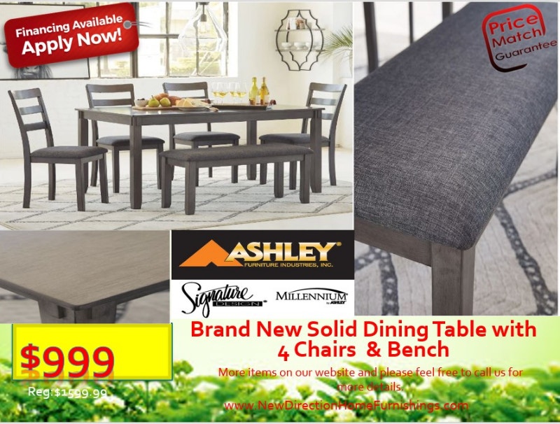 ★Summer Clearance★Brand New Ashley Dining Table w/ Bench & Chair