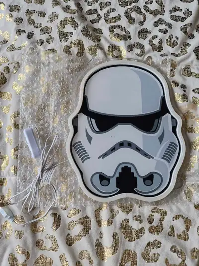 Star Wars Hanging Light Wall Art USB Plug In Storm Strooper , View more