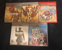5 Sony PlayStation 3 PS3 Games: Call of Duty, Max Payne, Army ++