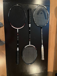 3 Raquettes de Badminton avec sac et étui