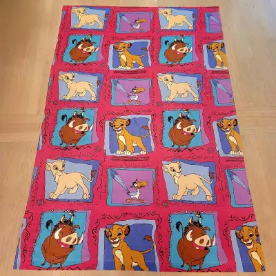 Vintage 90’s Disney The Lion King Twin Flat Sheet, View more