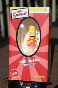 The Simpsons Bart Polystone Bust Sideshow Figure Limited Editon