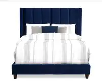 Blue Reid Queen Bed Frame from The Brick