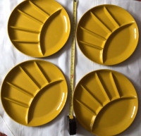 Retro Fondue plates hard plastic - 4
