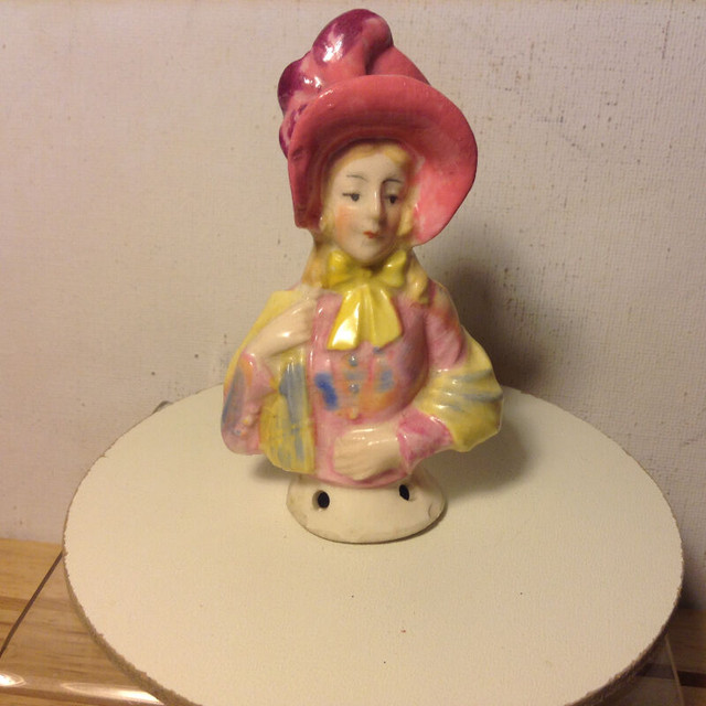 Antique Bisque Porcelain Ceramic Lady Head Bust Doll Figure Woma in Arts & Collectibles in Vancouver