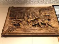 Wooden picture of the outdoors