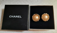 Authentic Chanel CoCo Mark Clip-on Earrings