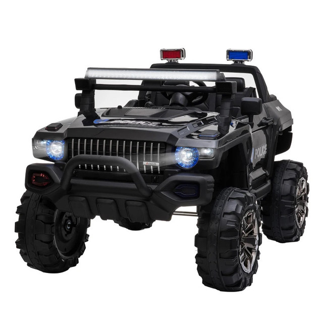 12V Ride On Police Car 2 Seater W/ Remote Control Led Lights Mp3 in Toys & Games in Markham / York Region - Image 2