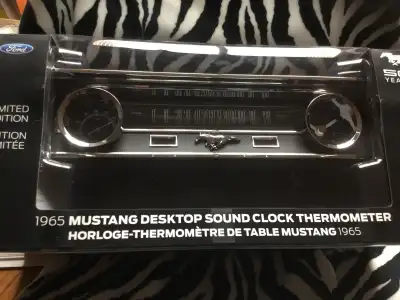MUSTANG 1965 FIFTY YEARS DESKTOP SOUND CLOCK AND THERMOMETER, View more