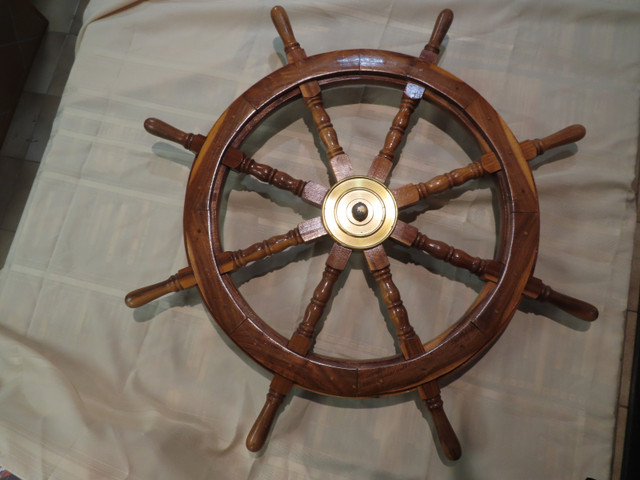 Wooden Ship Wheel in Arts & Collectibles in Chatham-Kent