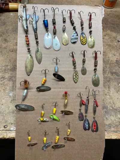 24 fishing spinners. Mepps, Panther Martin, Blue Fox, Bolo etc. Asking $75 or best offer. I’m locate...